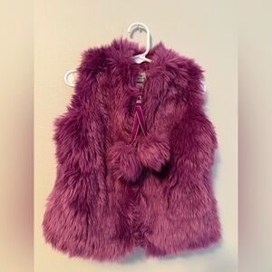 American Widgeon Purple Faux Fur Vest